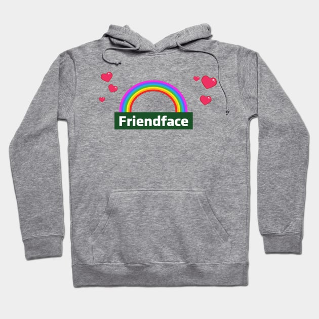 Friendface Rainbow and Hearts Hoodie by Expandable Studios